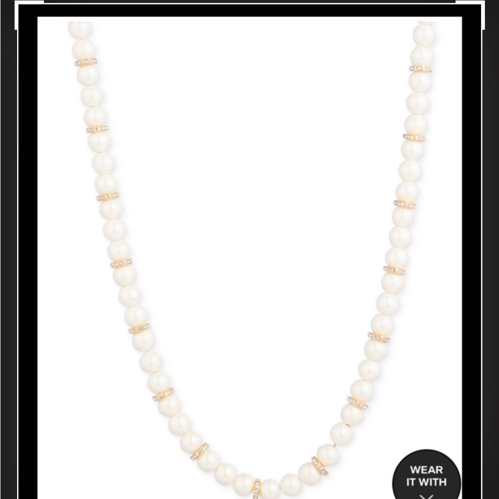 Lauren Ralph Lauren
Pavé & Imitation Pearl Beaded
17" Collar Necklace